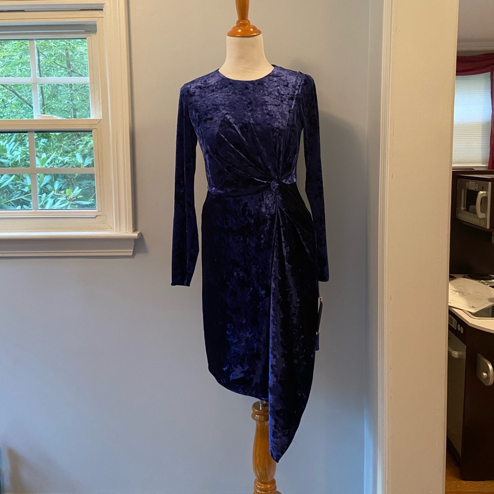 Blue Velvet Dress
